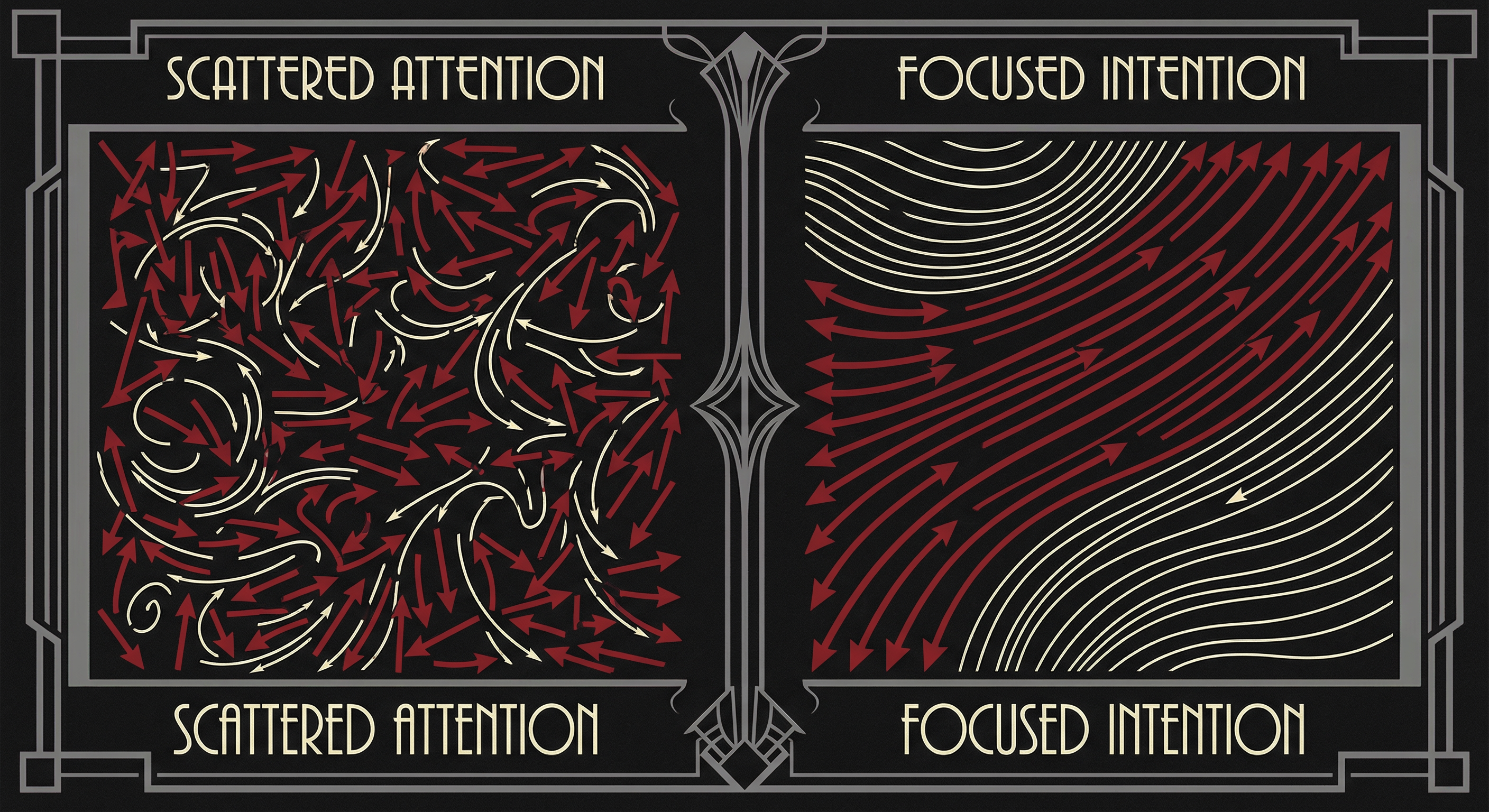 Scattered Attention vs Focused Intention