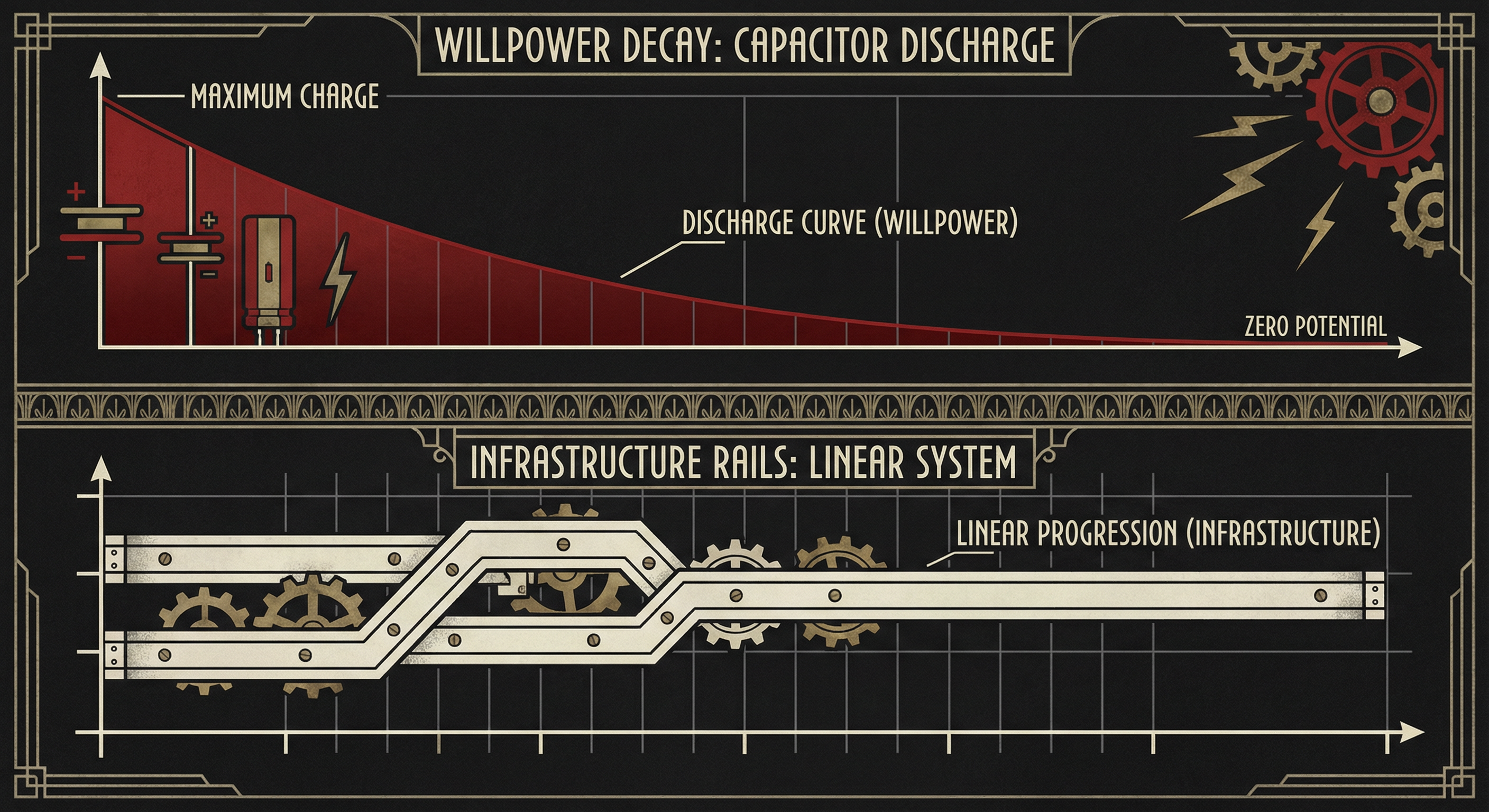 Willpower Decay and Infrastructure